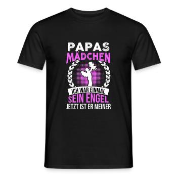 Papas Mädchen Ich War Einmal Sein Engel - Männer T-Shirt - Schwarz - Vorne - AI Model Male 178 light (178cm)