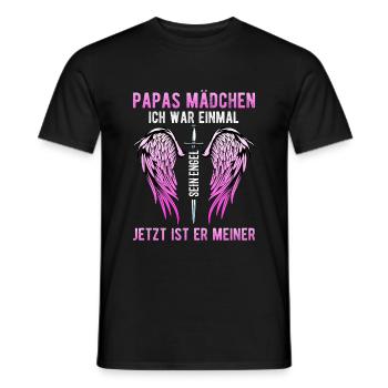 Papas Mädchen Ich War Einmal Sein Engel - Männer T-Shirt - Schwarz - Vorne - AI Model Male 178 light (178cm)