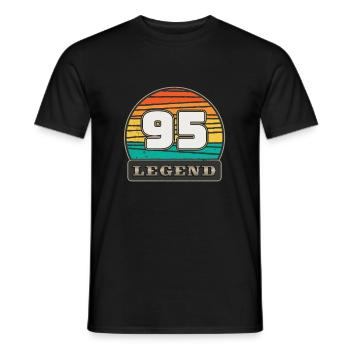 Legend 95 Vintage 1995 Birthday 26 years retro - Men's T-Shirt - black - Front - AI Model Male 178 light (178cm)