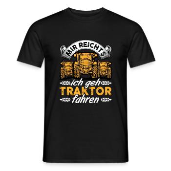 Mir Reichts Ich Geh Traktor Fahren - Männer T-Shirt - Schwarz - Vorne - AI Model Male 178 light (178cm)
