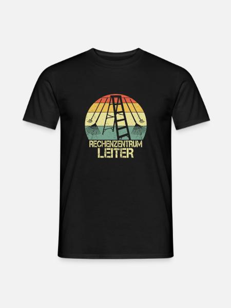 Rechenzentrum Retro Vintage Rechen & Besen Leiter - Männer T-Shirt - Schwarz