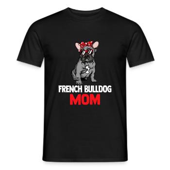 French Bulldog Mom - Men's T-Shirt - black - Front - AI Model Male 178 light (178cm)