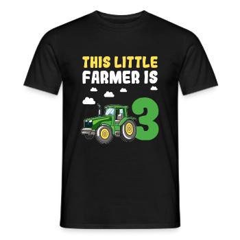 Aus dem Weg ich bin 3. Geburtstag Traktor Junge - Männer T-Shirt - Schwarz - Vorne - AI Model Male 178 light (178cm)