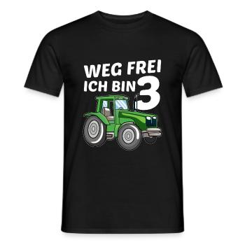 Ich bin 3 Jahre 3. Traktor Geburtstag Trecker - Männer T-Shirt - Schwarz - Vorne - AI Model Male 178 light (178cm)