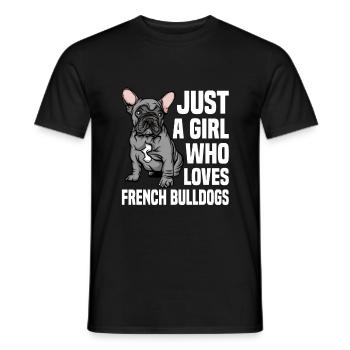 French Bulldog | French Bulldog - Men's T-Shirt - black - Front - AI Model Male 178 light (178cm)