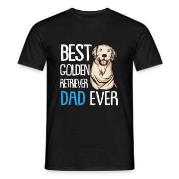 Golden-Retriever | Golden Retriever - Männer T-Shirt - Schwarz - Vorne - AI Model Male 178 light (178cm)