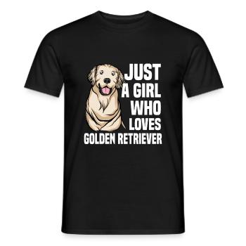 Golden-Retriever | Golden Retriever - Männer T-Shirt - Schwarz - Vorne - AI Model Male 178 light (178cm)