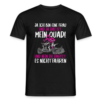 Ja ich bin eine Frau und ja das ist mein Quad - Männer T-Shirt - Schwarz - Vorne - AI Model Male 178 light (178cm)