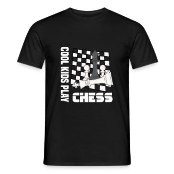 Schach Sprüche - Männer T-Shirt - Schwarz - Vorne - AI Model Male 178 light (178cm)