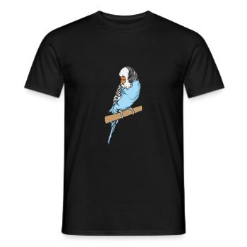 Perruche - T-shirt homme - noir - Devant - AI Model Male 178 light (178cm)