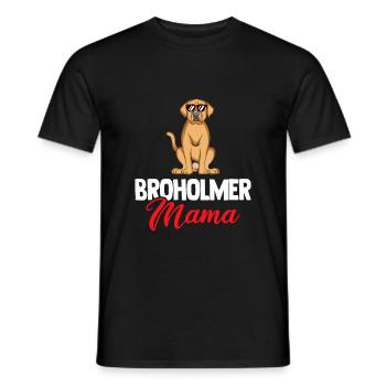 Dog Mom Dog Dad Dog Mom | Broholmer - Men's T-Shirt - black - Front - AI Model Male 178 light (178cm)