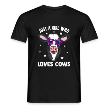 Landwirt Bauer Stall Kühe | Kuh - Männer T-Shirt - Schwarz - Vorne - AI Model Male 178 light (178cm)
