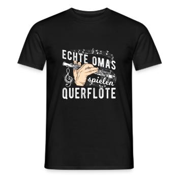 Musik Instrument Flöte | Querflöte - Männer T-Shirt - Schwarz - Vorne - AI Model Male 178 light (178cm)