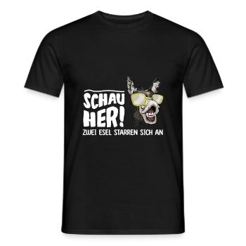 Esel Bauernhof Bauer Farmer - Männer T-Shirt - Schwarz - Vorne - AI Model Male 178 light (178cm)