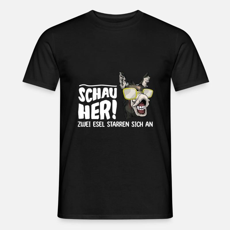 Esel Bauernhof Bauer Farmer - Männer T-Shirt - Schwarz