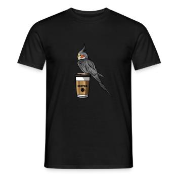 Cockatiel Perroquet Budgerigar - T-shirt homme - noir - Devant - AI Model Male 178 light (178cm)