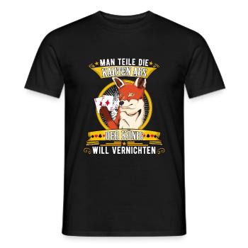 Schafkopf Skat Kartenspiel | Doppelkopf - Männer T-Shirt - Schwarz - Vorne - AI Model Male 178 light (178cm)