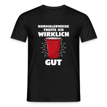 Beerpong Trinkspiel | Bier Pong - Männer T-Shirt - Schwarz - Vorne - AI Model Male 178 light (178cm)