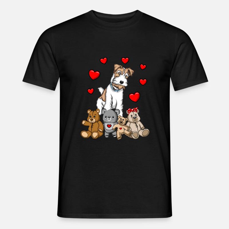Drahthaar Foxterrier Glatthaar Foxterrier - Männer T-Shirt - Schwarz