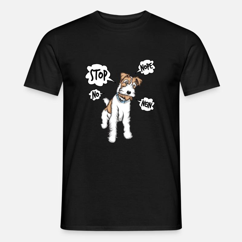 Drahthaar Foxterrier Glatthaar Foxterrier - Männer T-Shirt - Schwarz