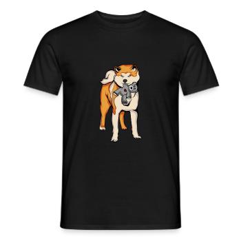 Akita Inu - Men's T-Shirt - black - Front - AI Model Male 178 light (178cm)