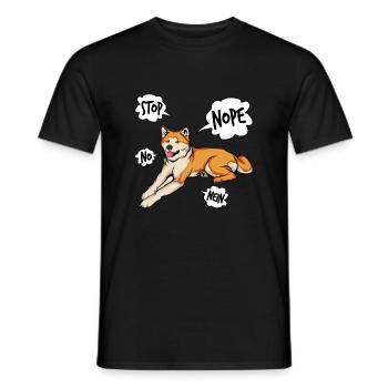 Akita Inu - Men's T-Shirt - black - Front - AI Model Male 178 light (178cm)