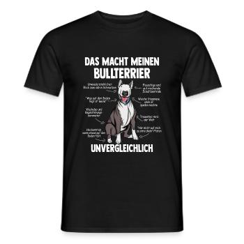 Bullterrier - Männer T-Shirt - Schwarz - Vorne - AI Model Male 178 light (178cm)
