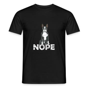 Boston Terrier - T-shirt homme - noir - Devant - AI Model Male 178 light (178cm)