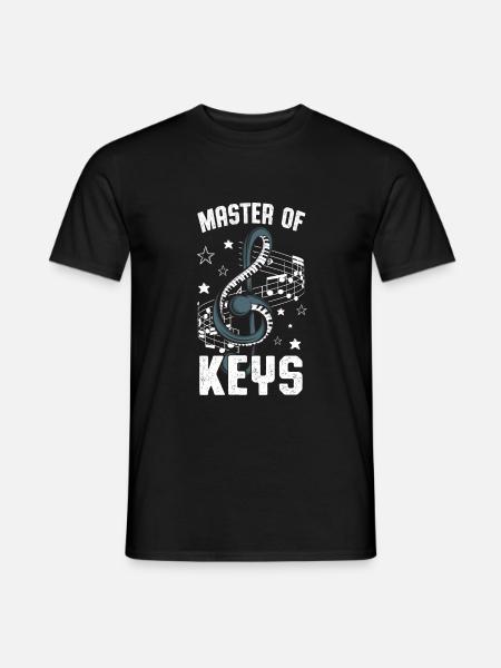 Klaver Flygel Keyboard Musikinstrument - Mænd T-shirt - sort