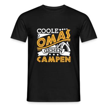 Camping Oma - Männer T-Shirt - Schwarz - Vorne - AI Model Male 178 light (178cm)