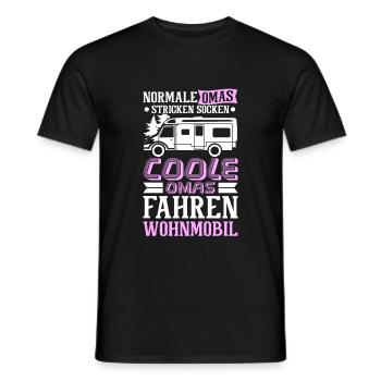 Camping Oma - Männer T-Shirt - Schwarz - Vorne - AI Model Male 178 light (178cm)