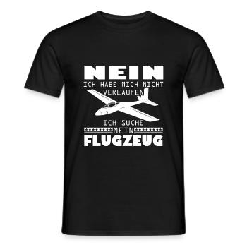 Modellflugzeug Modellfliegen Modellflieger - Männer T-Shirt - Schwarz - Vorne - AI Model Male 178 light (178cm)