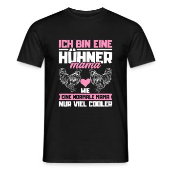 Hühner Mama chicken mom Bauernhof Hühnerstall - Männer T-Shirt - Schwarz - Vorne - AI Model Male 178 light (178cm)