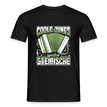 Steirische Harmonika Ziachorgl Quetschn Steiermark - Männer T-Shirt - Schwarz - Vorne - AI Model Male 178 light (178cm)