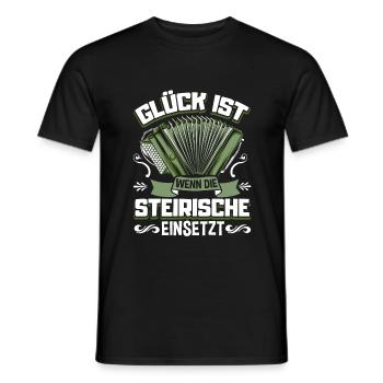 Quetschn Steirische Harmonika Volksmusik - Männer T-Shirt - Schwarz - Vorne - AI Model Male 178 light (178cm)