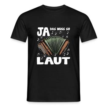 Quetschn Steirische Harmonika Volksmusik - Männer T-Shirt - Schwarz - Vorne - AI Model Male 178 light (178cm)