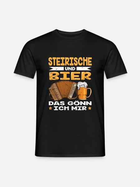 Steirische Harmonika Ziachorgl Quetschn Steiermark - Männer T-Shirt - Schwarz