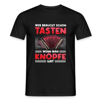 Steirische Harmonika Ziachorgl Quetschn Steiermark - Männer T-Shirt - Schwarz - Vorne - AI Model Male 178 light (178cm)