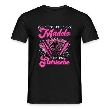 Quetschn Steirische Harmonika Volksmusik - Männer T-Shirt - Schwarz - Vorne - AI Model Male 178 light (178cm)
