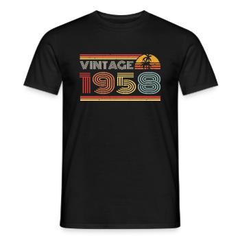 1958 Limited Edition Geburtstag Outfit 1958 vintag - Männer T-Shirt - Schwarz - Vorne - AI Model Male 178 light (178cm)