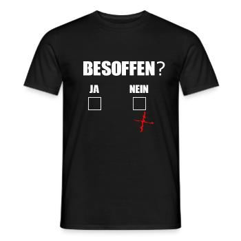 Sprüche Alkohol Urlaub Malle Fun Bier Humor Saufen - Männer T-Shirt - Schwarz - Vorne - AI Model Male 178 light (178cm)