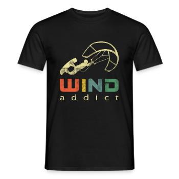 Kite kiteboard kitesurfers - Men's T-Shirt - black - Front - AI Model Male 178 light (178cm)