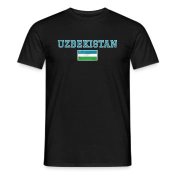 Ouzbékistan - T-shirt homme - noir - Devant - AI Model Male 178 light (178cm)