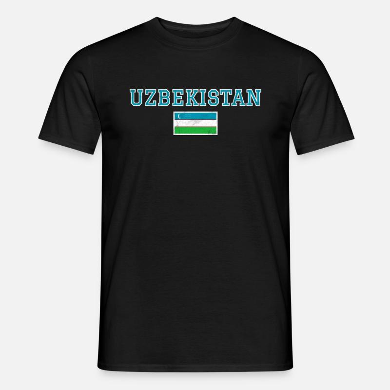 Usbekistan - Männer T-Shirt - Schwarz