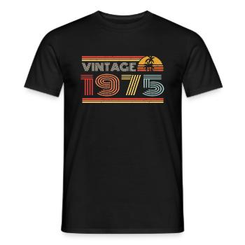 1975 Limited Edition Birthday Outfit 1975 vintag - Men's T-Shirt - black - Front - AI Model Male 178 light (178cm)