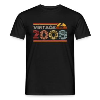 2008 Limited Edition Geburtstag Outfit 2008 vintag - Männer T-Shirt - Schwarz - Vorne - AI Model Male 178 light (178cm)