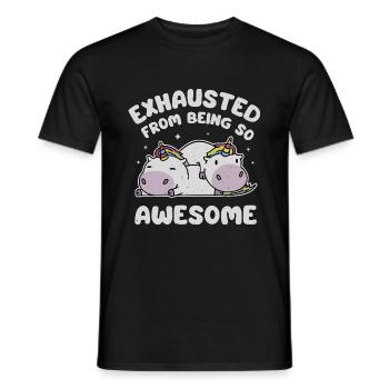 Erschöpft davon, so großartig zu sein - Männer T-Shirt - Schwarz - Vorne - AI Model Male 178 light (178cm)