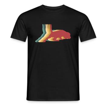 Beagle Dog Retro Vintage - T-shirt homme - noir - Devant - AI Model Male 178 light (178cm)