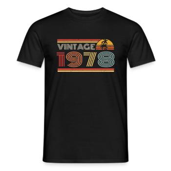 1978 Limited Edition Geburtstag Outfit 1978 vintag - Männer T-Shirt - Schwarz - Vorne - AI Model Male 178 light (178cm)