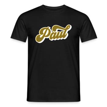 Paul | Colors changeable - Men's T-Shirt - black - Front - AI Model Male 178 light (178cm)